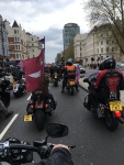 The 'Ride for Soldier F' with current and former members of airborne forces, plus supporters, central London
